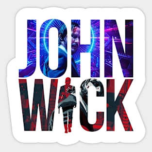 John Wick Rainbow Style Sticker